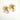 The Margot earrings - Cream & Gold- small
